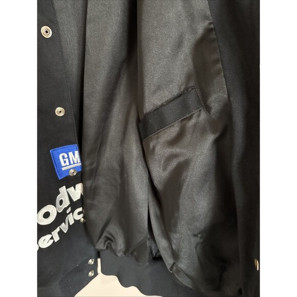 NASCAR Jacket Dale Earnhardt Sr 3 Goodwrench Coat Mens XL Snaps Black 1990’s - Picture 9 of 14